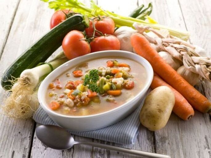 soupe de légumes pour gastrite